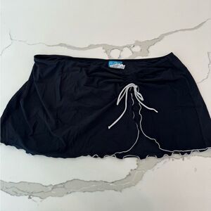 Profile, black, swim skirt, cover-up, black size medium